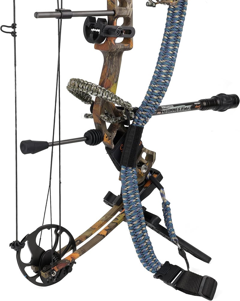 Sunya Paracord Compound Bow Sling with V2 Upgraded Magnetic Connection System. Lightweight Hands Free Shoulder Carrying Sling for Bow Hunting, Field Archery and 3D - Image 3